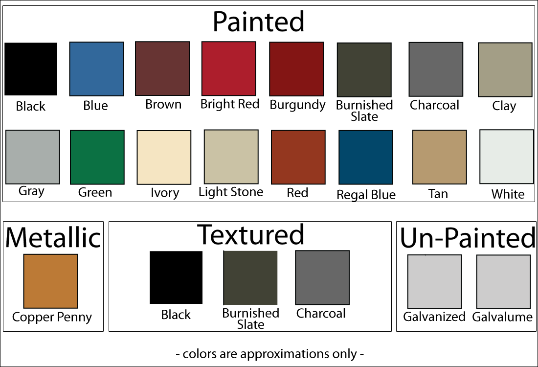 Metal Building Supply Colors